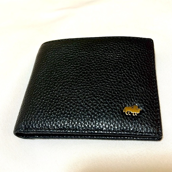 Bison Denim Black Leather Wallet NWOT - Picture 6 of 6